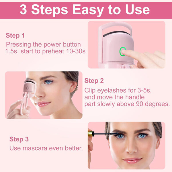 Eyelash Curler Portable Electric Heated Comb - Image 6