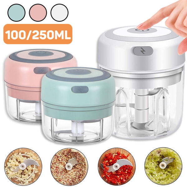 Mini Electric Garlic Chopper USB Charging Kitchen Tool