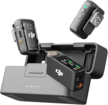 Wireless Lavalier Microphone, Intelligent Noise Cancelling, 32-bit Float Internal Recording, 820 ft.(250m)