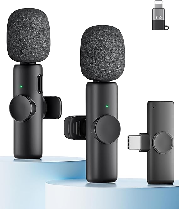 Wireless Microphone for iPhone iPad and Android Phone,