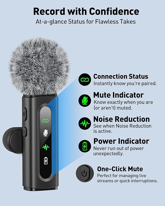 USB C Lavalier Microphone Wireless Mini Mic for Type-C Android Phone/Tablet/PC - Image 2