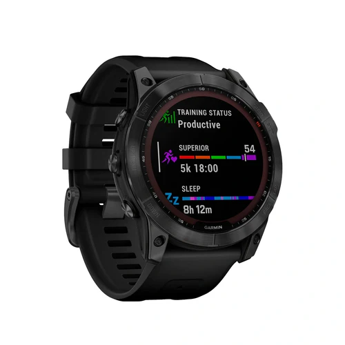 Garmin Fenix 7X Solar Multisport GPS Watch, Slate Grey with Black Band - Image 3