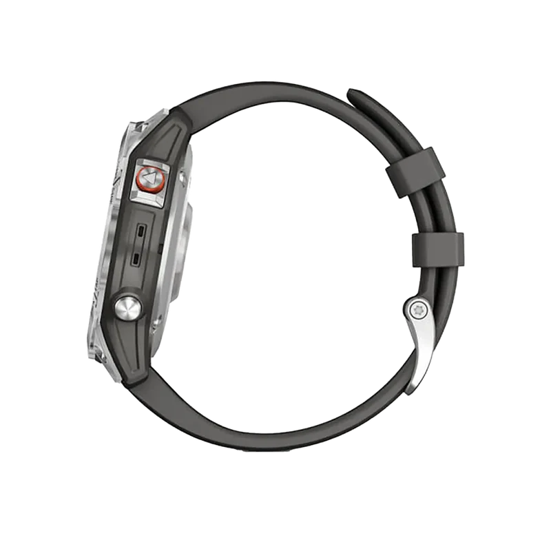 Garmin Fenix 7 Multisport GPS Watch Silver with Graphite Band - Image 4