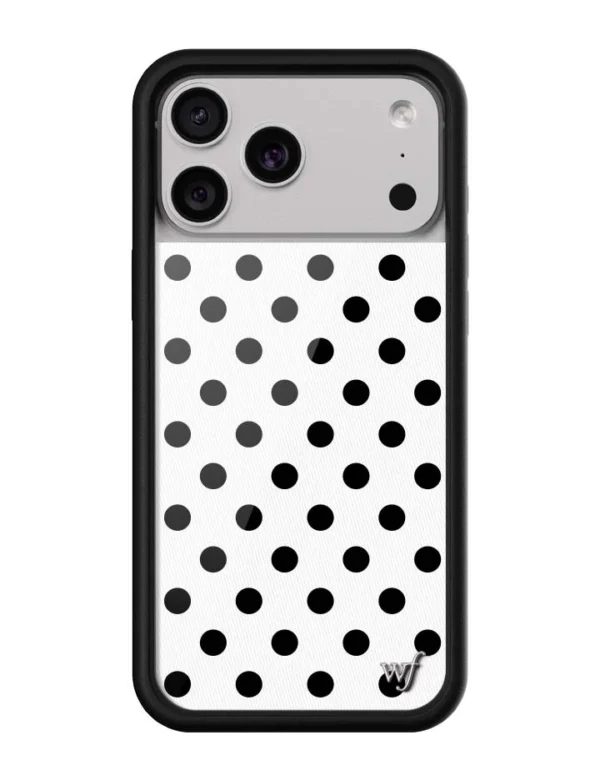 Polka Dot | White and Black iPhone Case