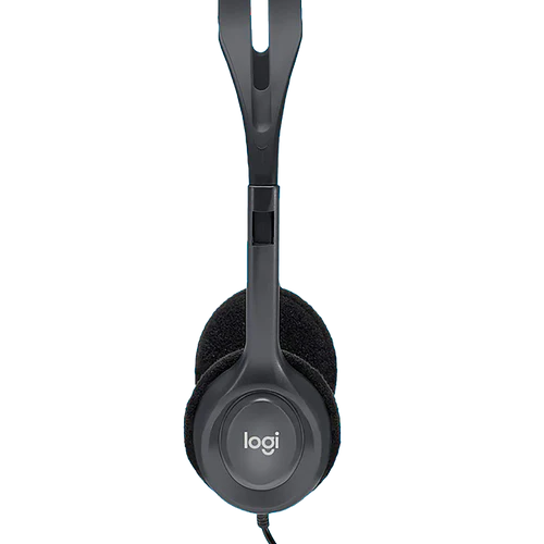 Logitech H111 Binaural Over-The-Head Stereo Headset, Black and Silver (981-000612) - Image 4